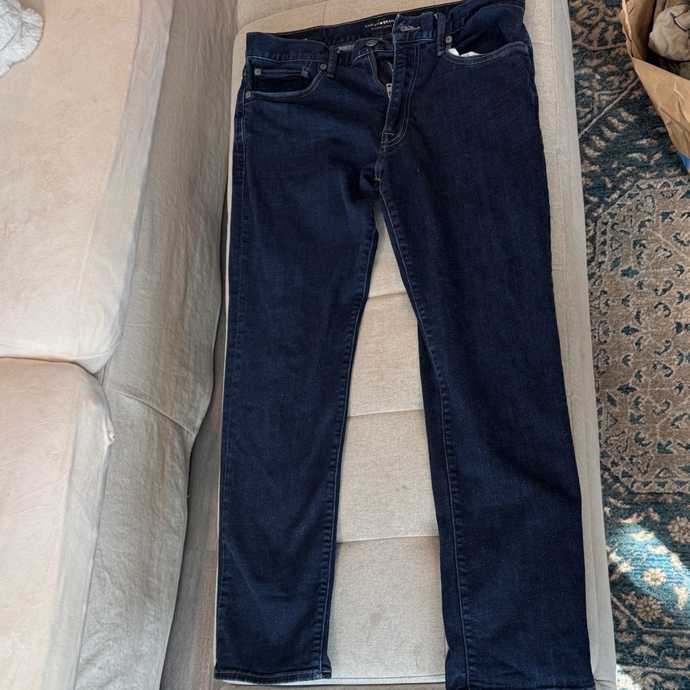 Lucky Brand Straight Leg Dark Indigo Jeans